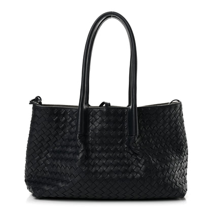 Bottega Veneta Calfskin Intrecciato Pinacoteca Reversible Tote Midnight Basalt 1 of 12