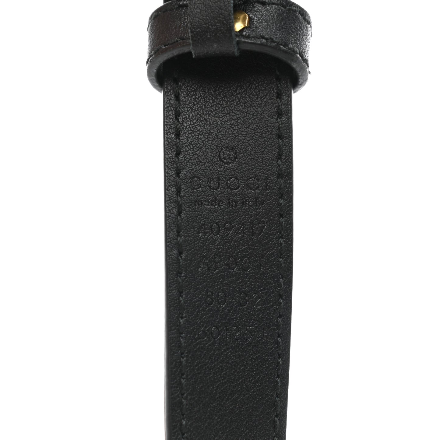 Calfskin Double G 20mm Belt 80 32 Black