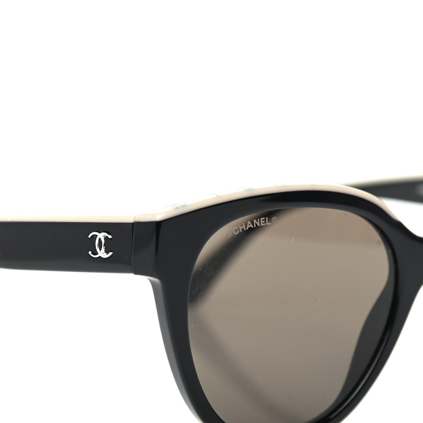 Acetate CC Butterfly Sunglasses 5414 Black Beige