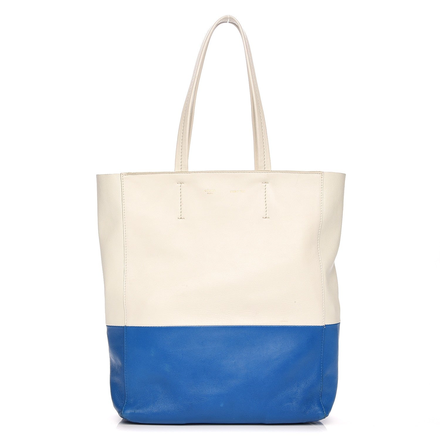 Celine Smooth Lambskin Small Vertical Bi-Cabas White 1 of 7