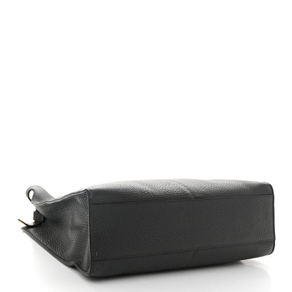Fendi Cuoio Romano Glazed Fabric FF 1974 Peekaboo X-Lite Fit Asfalto Mou Black 4 of 10