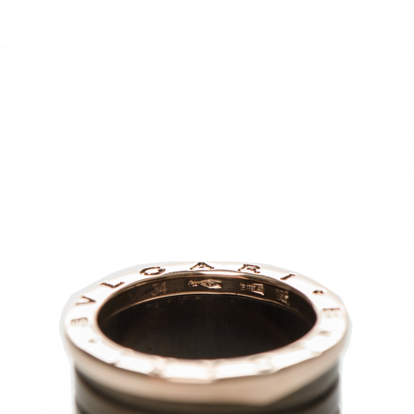 BULGAR 18K Rose Gold B.Zero1 4 Band Ring 54 7