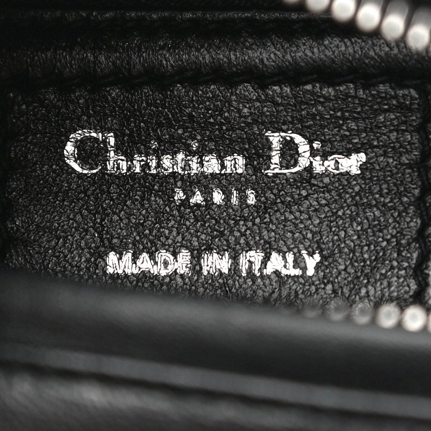 Fabric Lame Medium Lady Dior Black Silver
