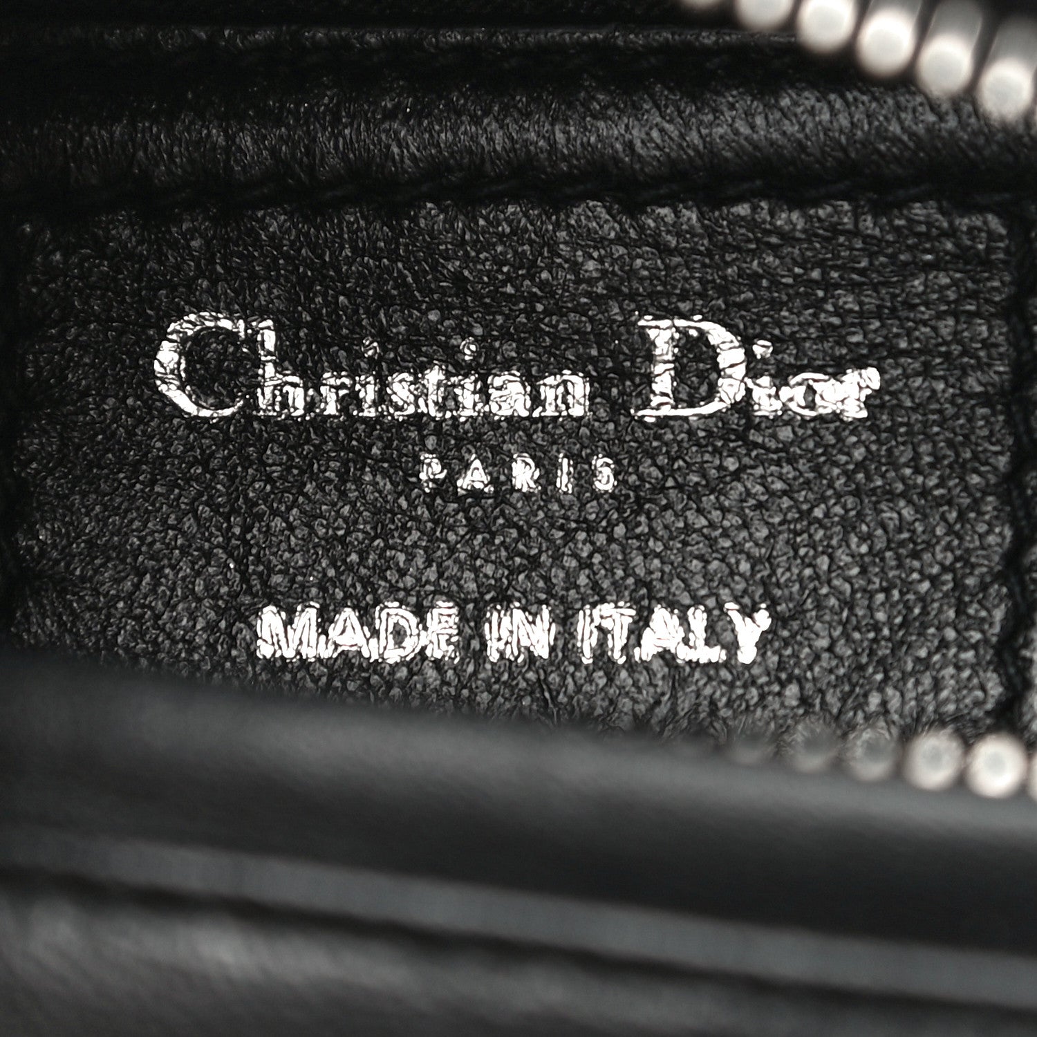 Christian Dior Fabric Lame Medium Lady Dior Black Silver 6 of 10