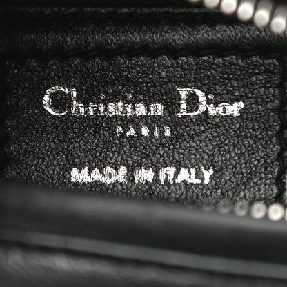 Christian Dior Fabric Lame Medium Lady Dior Black Silver 6 of 10