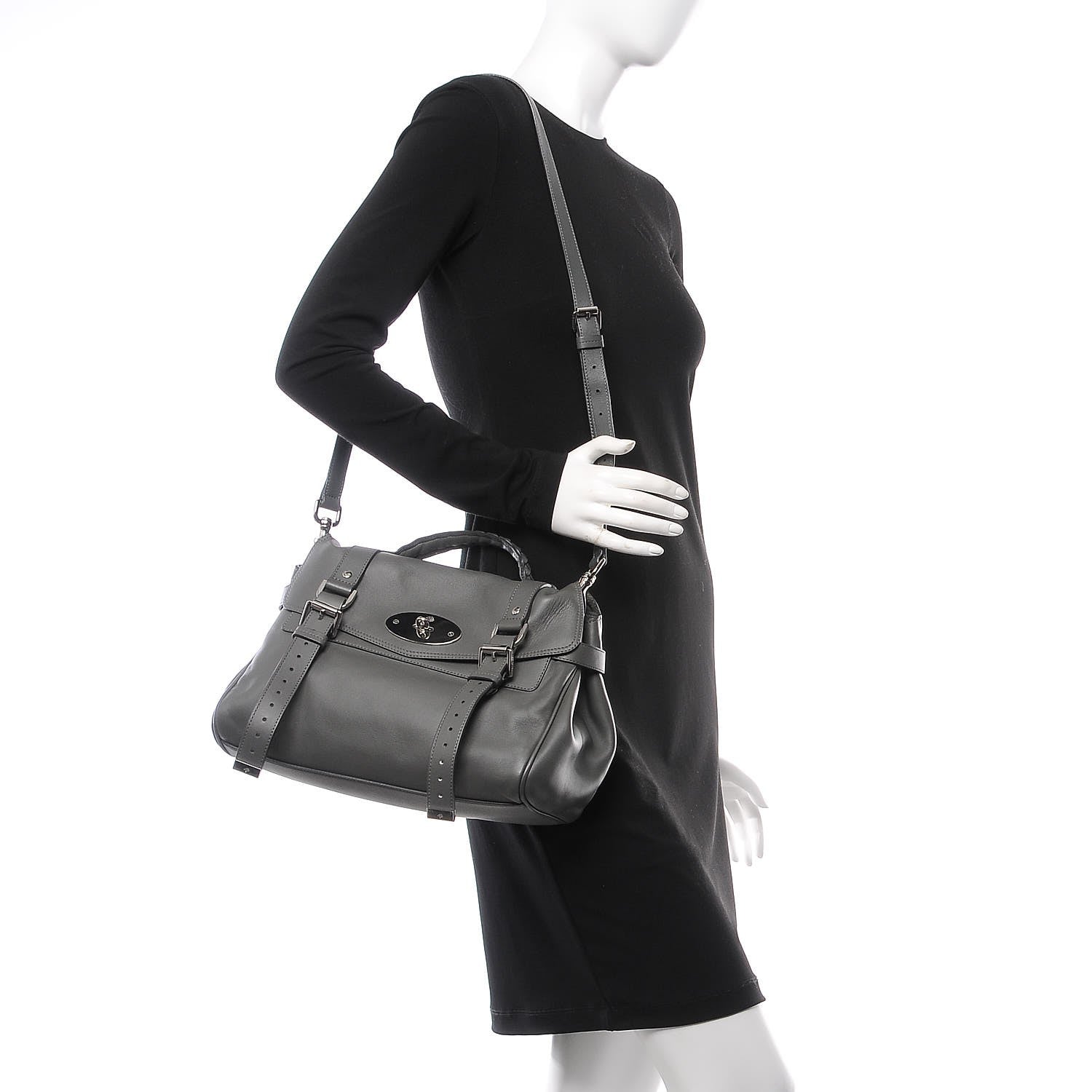 Mulberry Smooth Calfskin Medium Alexa Pavement Grey 2 of 9