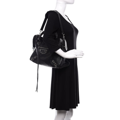Balenciaga Chevre Silver Metallic Edge Hardware City Black 2 of 11