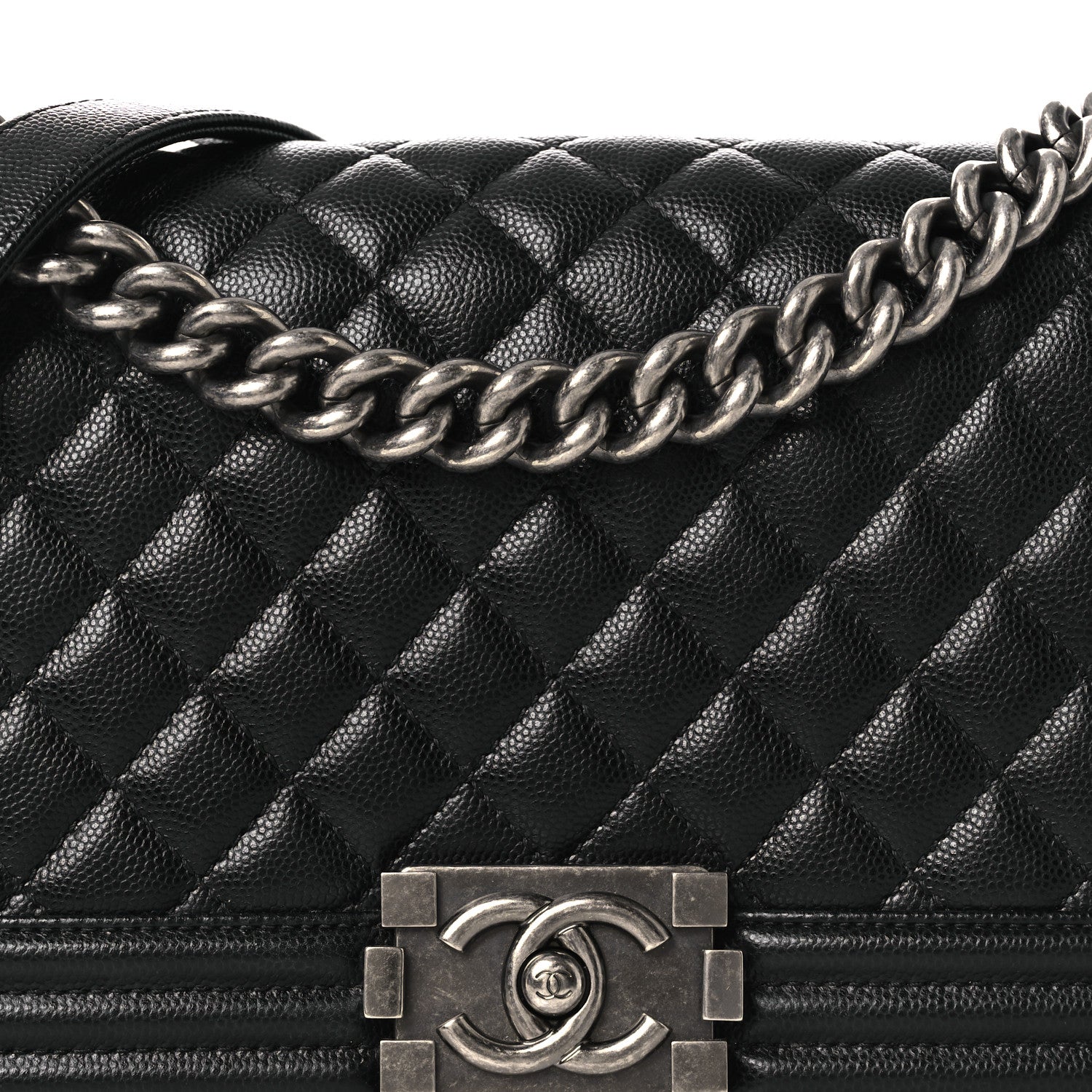Chanel Caviar Quilted Medium Boy Flap Black 8 of 10