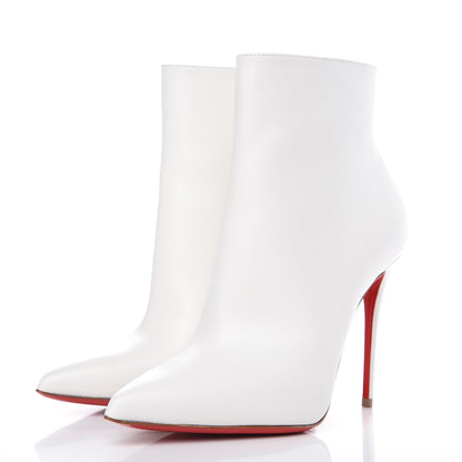 Christian Louboutin Calfskin So Kate Booty 100 Ankle Boots 36.5 White 3 of 8
