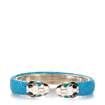 Bulgari Galuchat Serpenti Forever S Bracelet Blue 1 of 4