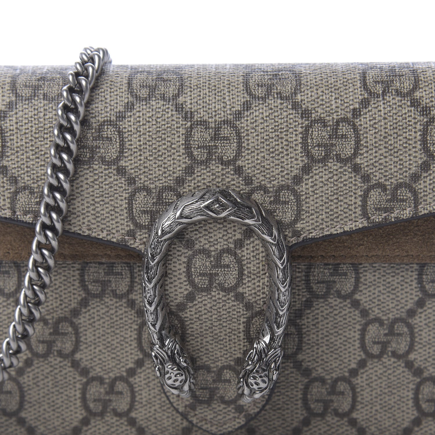 Gucci GG Supreme Monogram Super Mini Dionysus Shoulder Bag Taupe 9 of 10