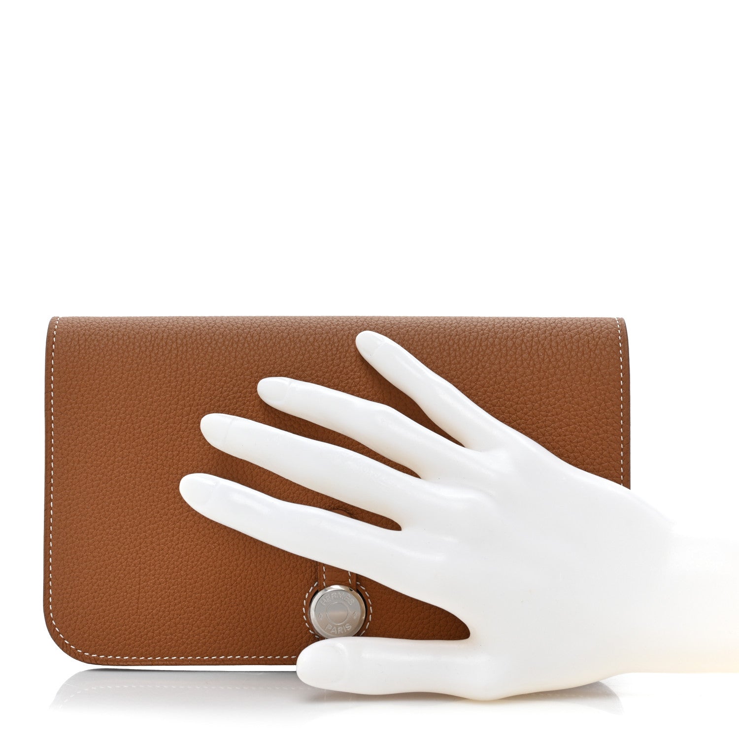 Hermes Togo Dogon Duo Wallet Gold 2 of 14