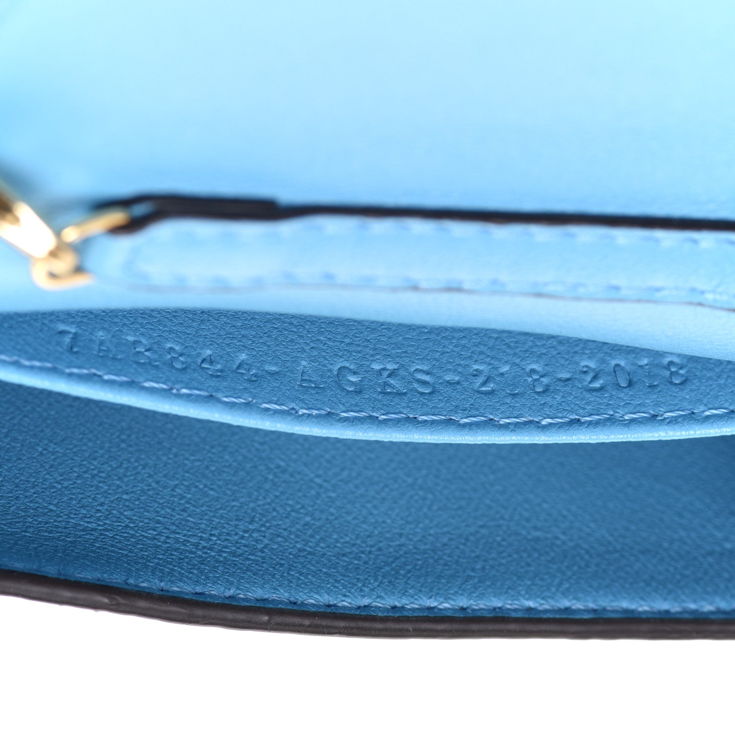 Fendi X SARAH COLEMAN Vitello Liberty Ceylon Micro FF Fish Eye Embossed Nano Baguette Charm Multicolor Cyber Blue 7 of 7