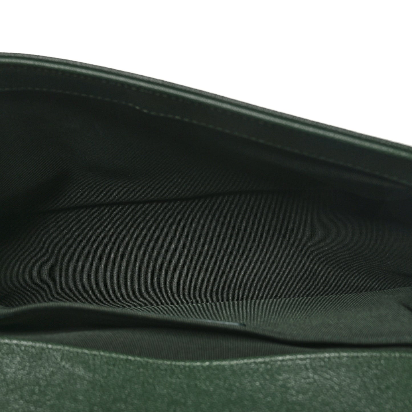 Caviar Quilted Medium Boy Flap Dark Green
