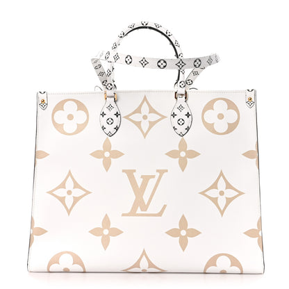 Louis Vuitton Monogram Giant Onthego GM Kaki Beige 1 of 9