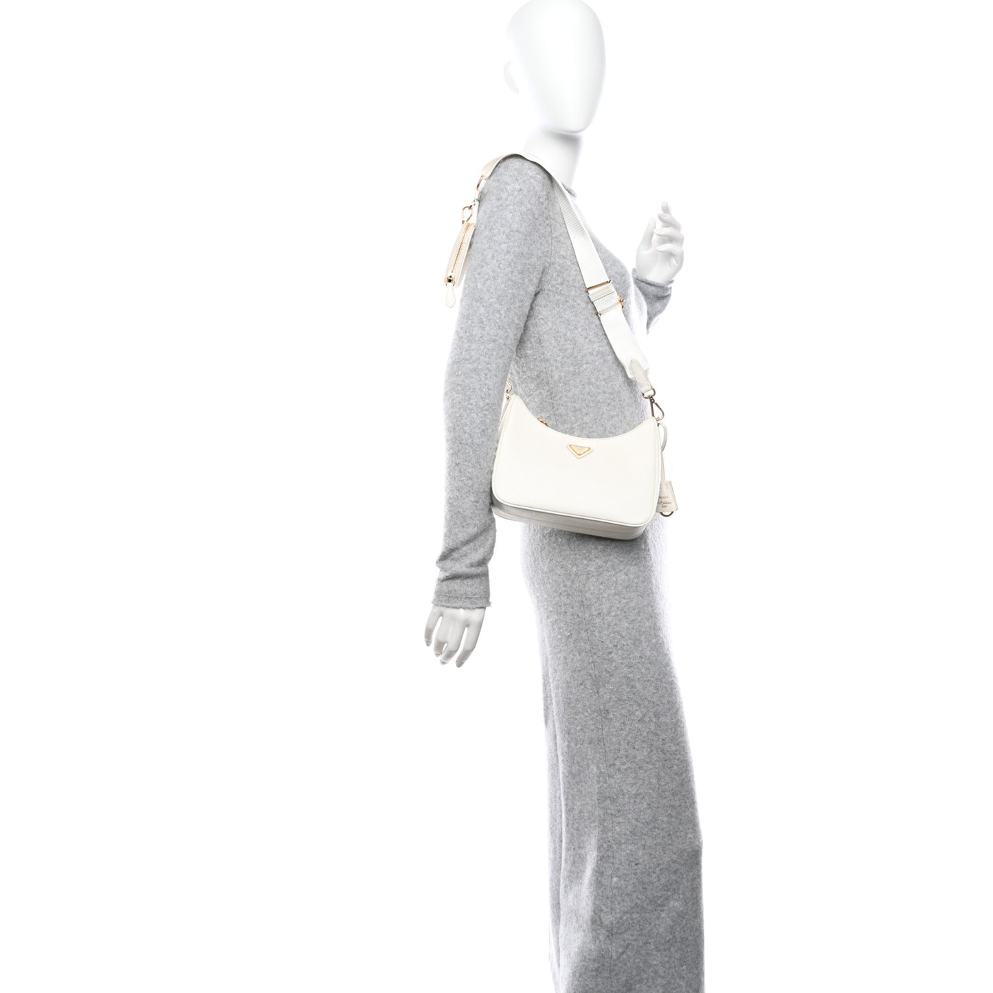 Saffiano Re-Edition 2005 Shoulder Bag White