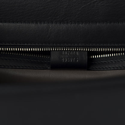 Gucci Moon Calfskin Medium Interlocking G Shoulder Bag Black 8 of 9