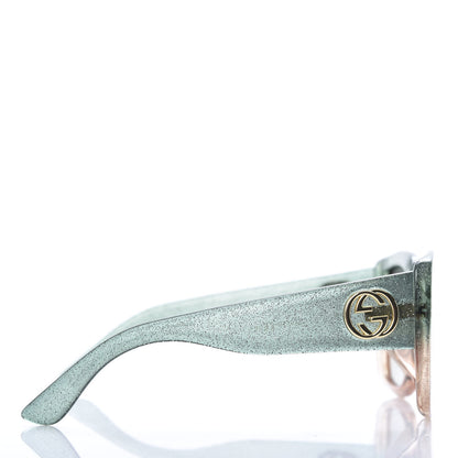 Gucci Acetate Glitter Optyl Square Sunglasses GG3837/F/S Green Pink 3 of 9