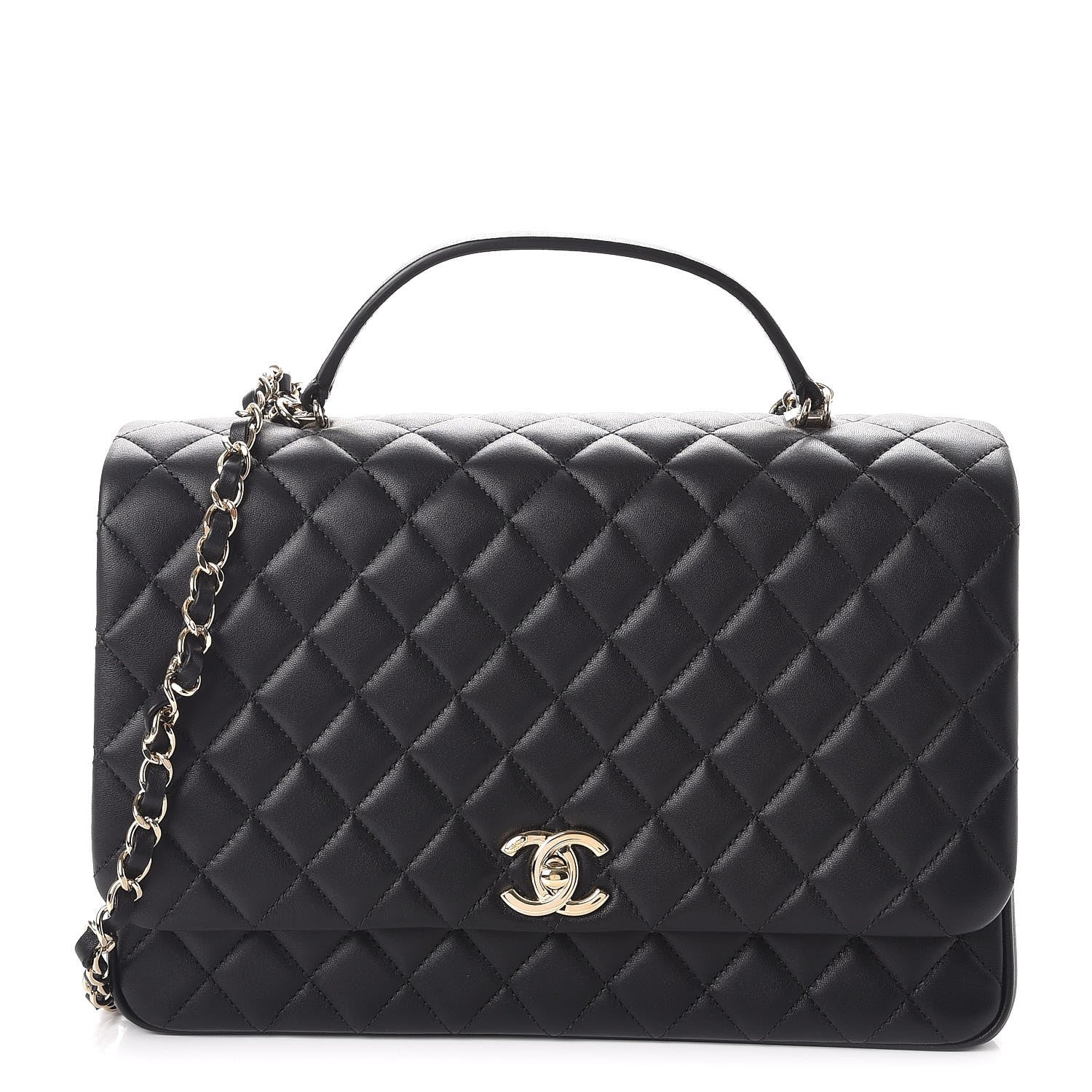 Chanel Lambskin Quilted Medium Citizen Chic Flap Black 256665