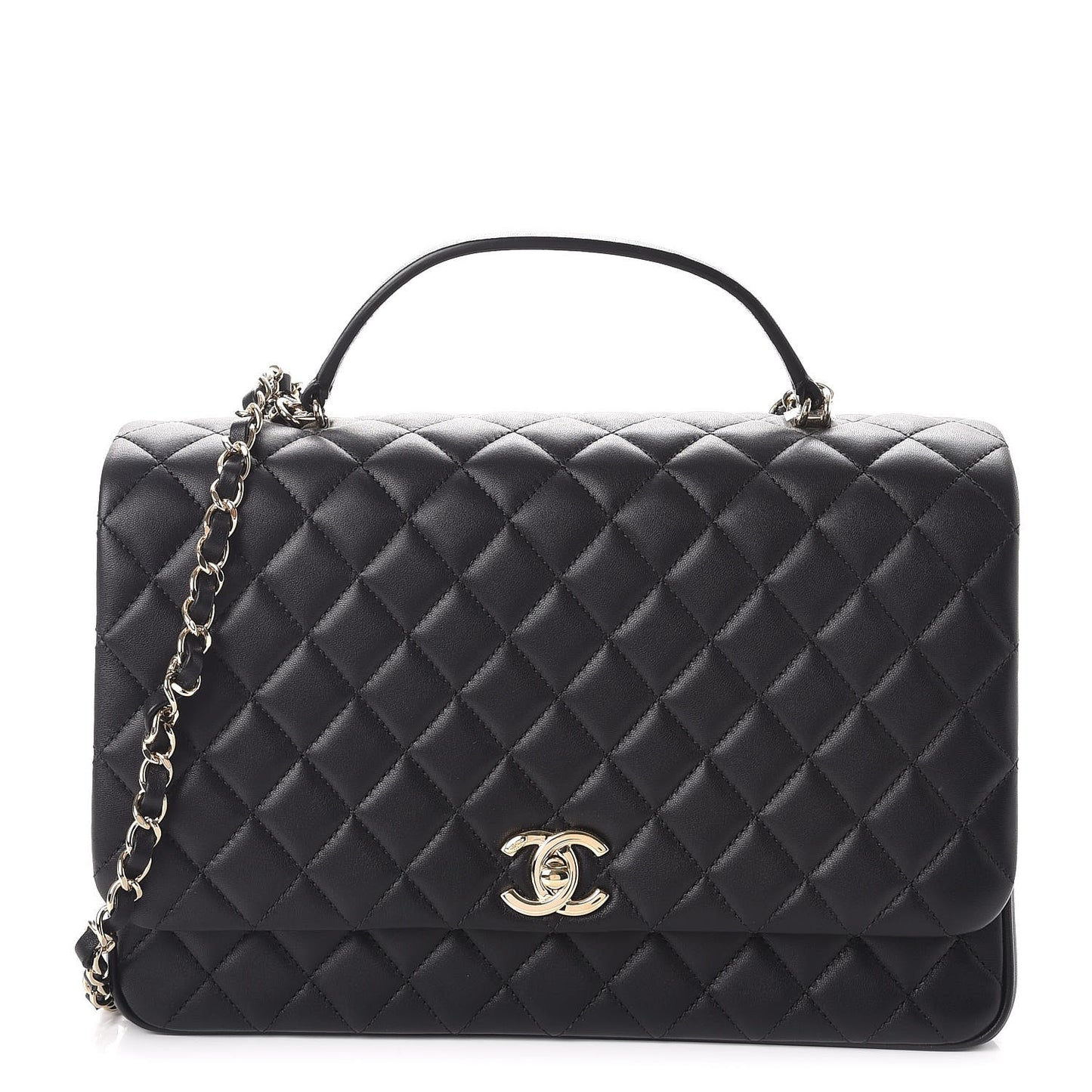 Lambskin Quilted Medium Citizen Chic Flap Black