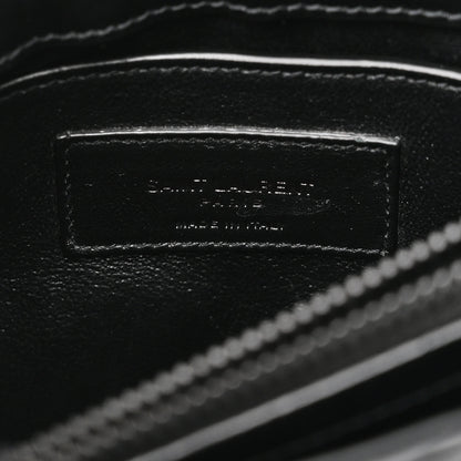 Saint Laurent SAINT LAURENT Calfskin Y Quilted Monogram Monochrome Small Loulou Chain Satchel Black 6 of 10