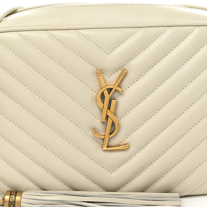 Saint Laurent Calfskin Matelasse Monogram Lou Camera Bag Crema Soft 8 of 12