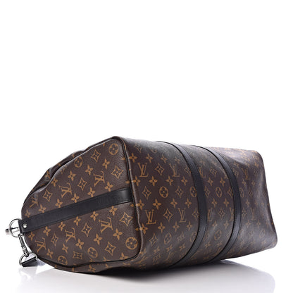 Louis Vuitton Monogram Macassar Keepall Bandouliere 45 4 of 11