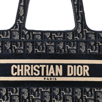 Christian Dior Velvet Oblique Mini Book Tote Blue Multicolor 8 of 12