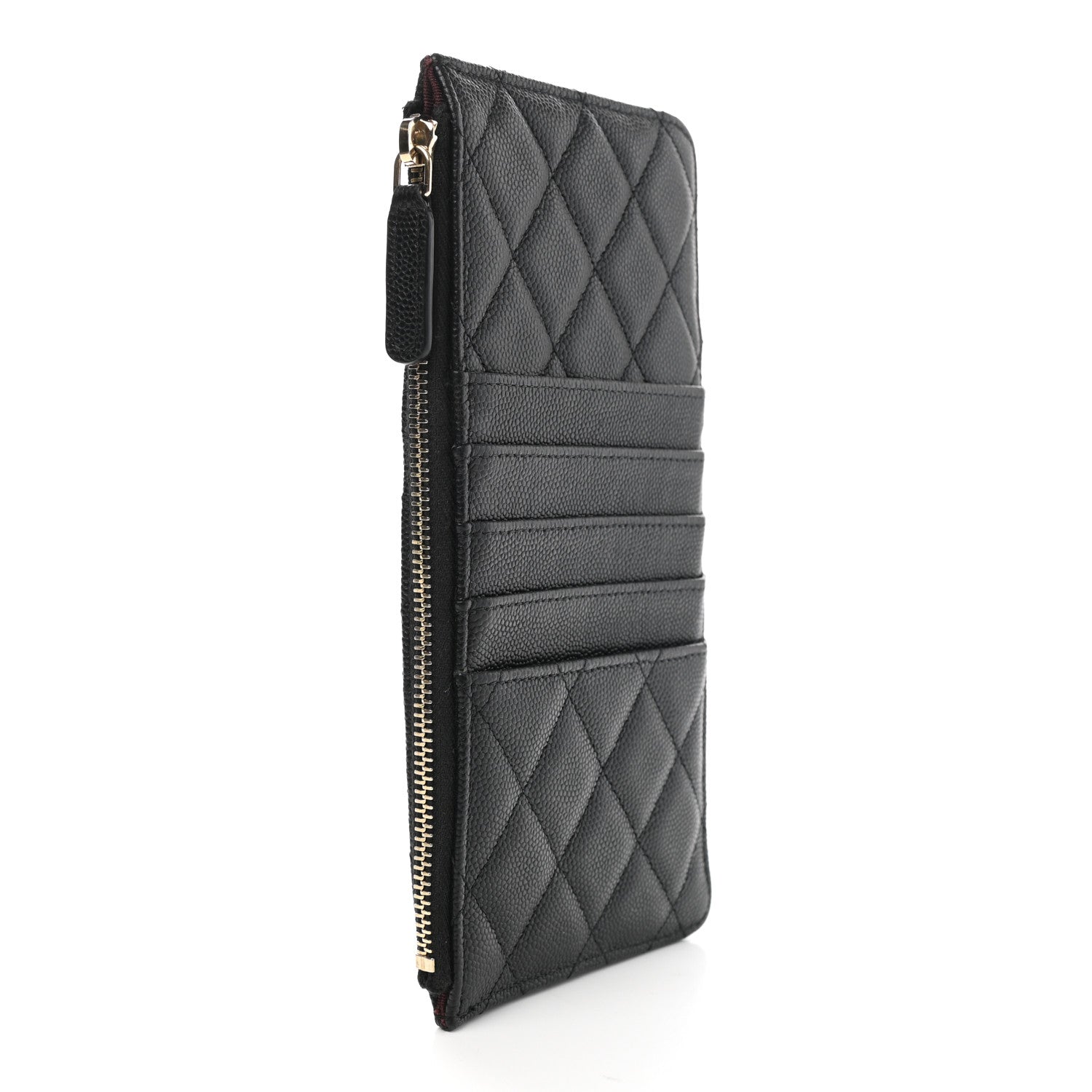 Chanel Caviar Quilted Classic Flat Wallet Pouch Black 4 of 13