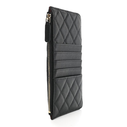 Chanel Caviar Quilted Classic Flat Wallet Pouch Black 4 of 13