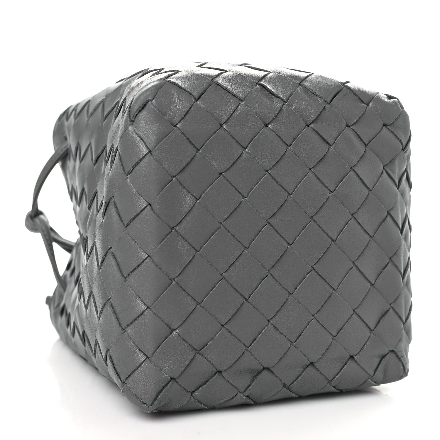 Bottega Veneta Nappa Intrecciato Small Drawstring Bucket Bag Thunder 4 of 9