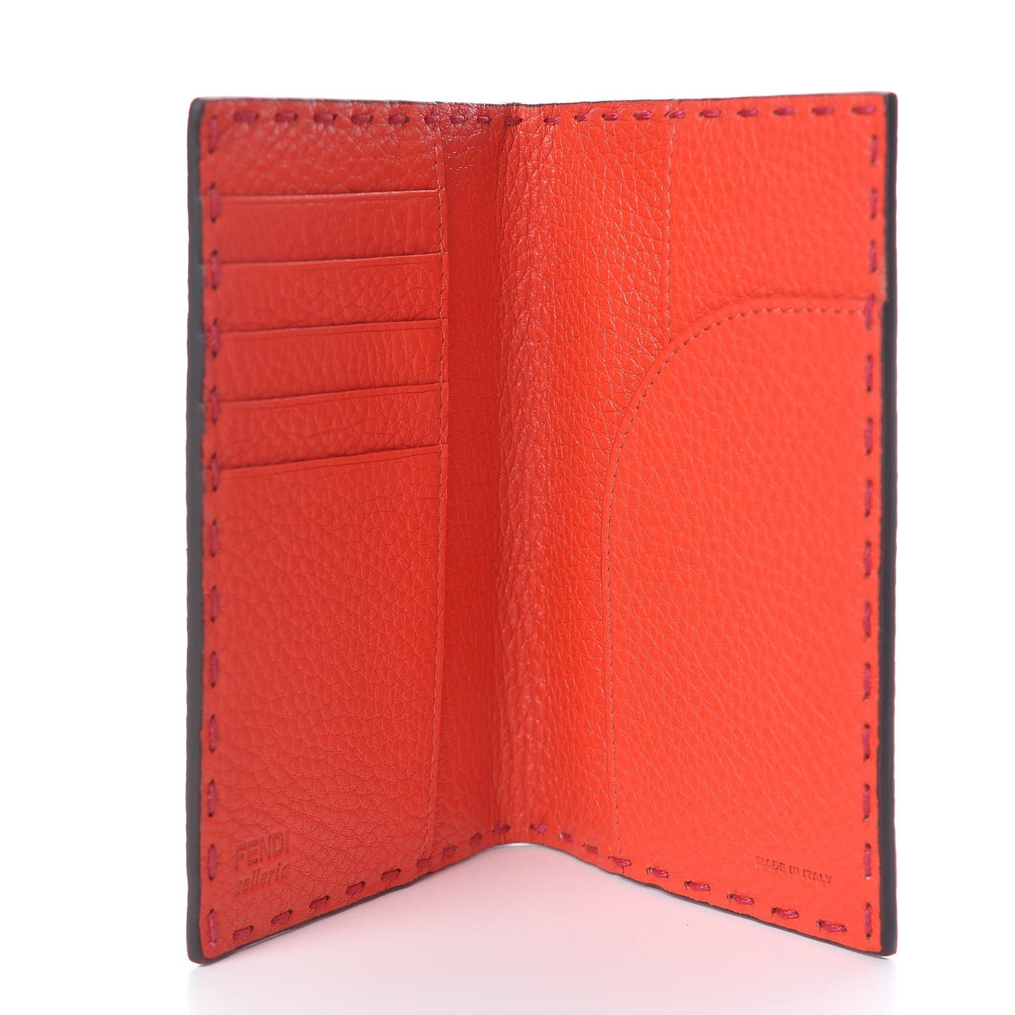 Cuoio Romano Selleria Bi-Color Passport Cover Fuxia Papavero