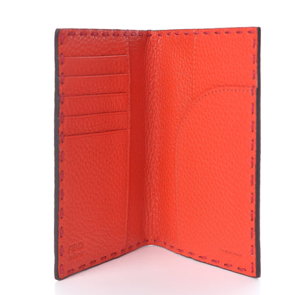 Fendi Cuoio Romano Selleria Bi-Color Passport Cover Fuxia Papavero 5 of 8
