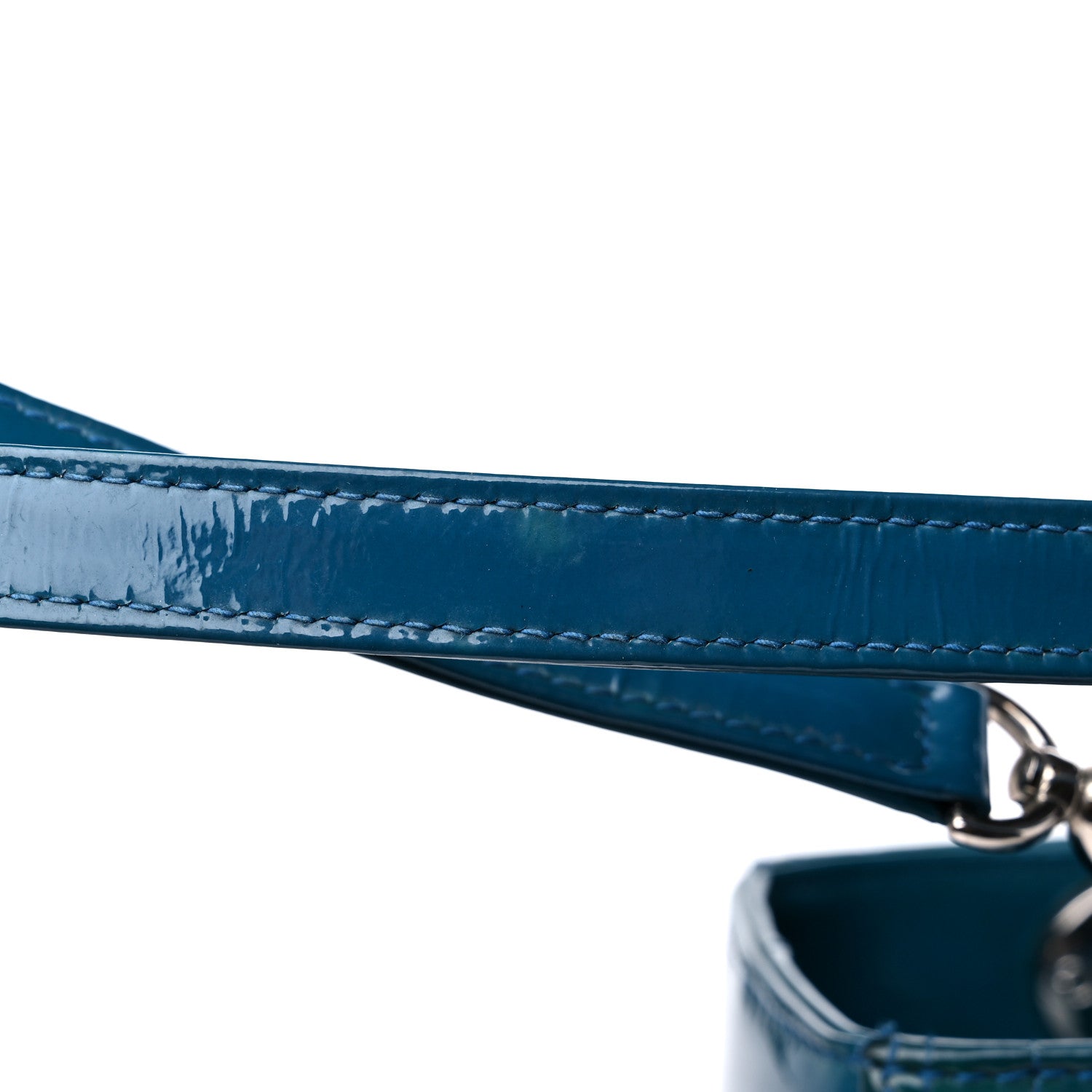 Christian Dior Patent Cannage Medium Lady Dior Blue 14 of 14