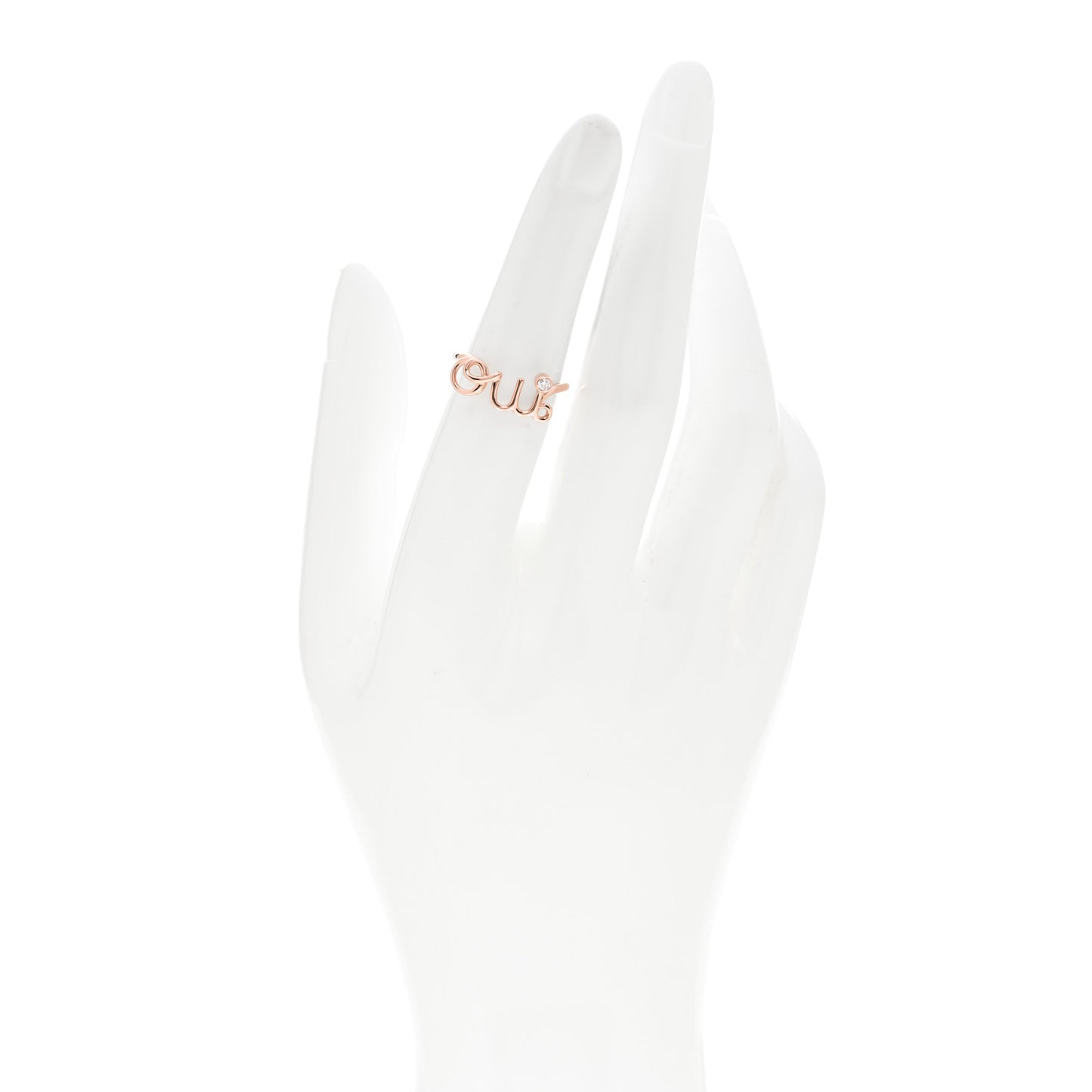 18K Rose Gold Diamond Oui Ring 50 5.25