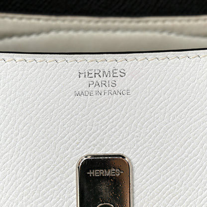 Hermes Epsom Butler Harnais White Black Natural 6 of 12