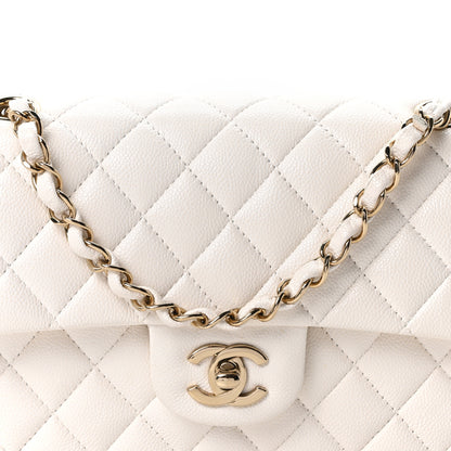 Chanel Caviar Quilted Small Double Flap White 8 of 10
