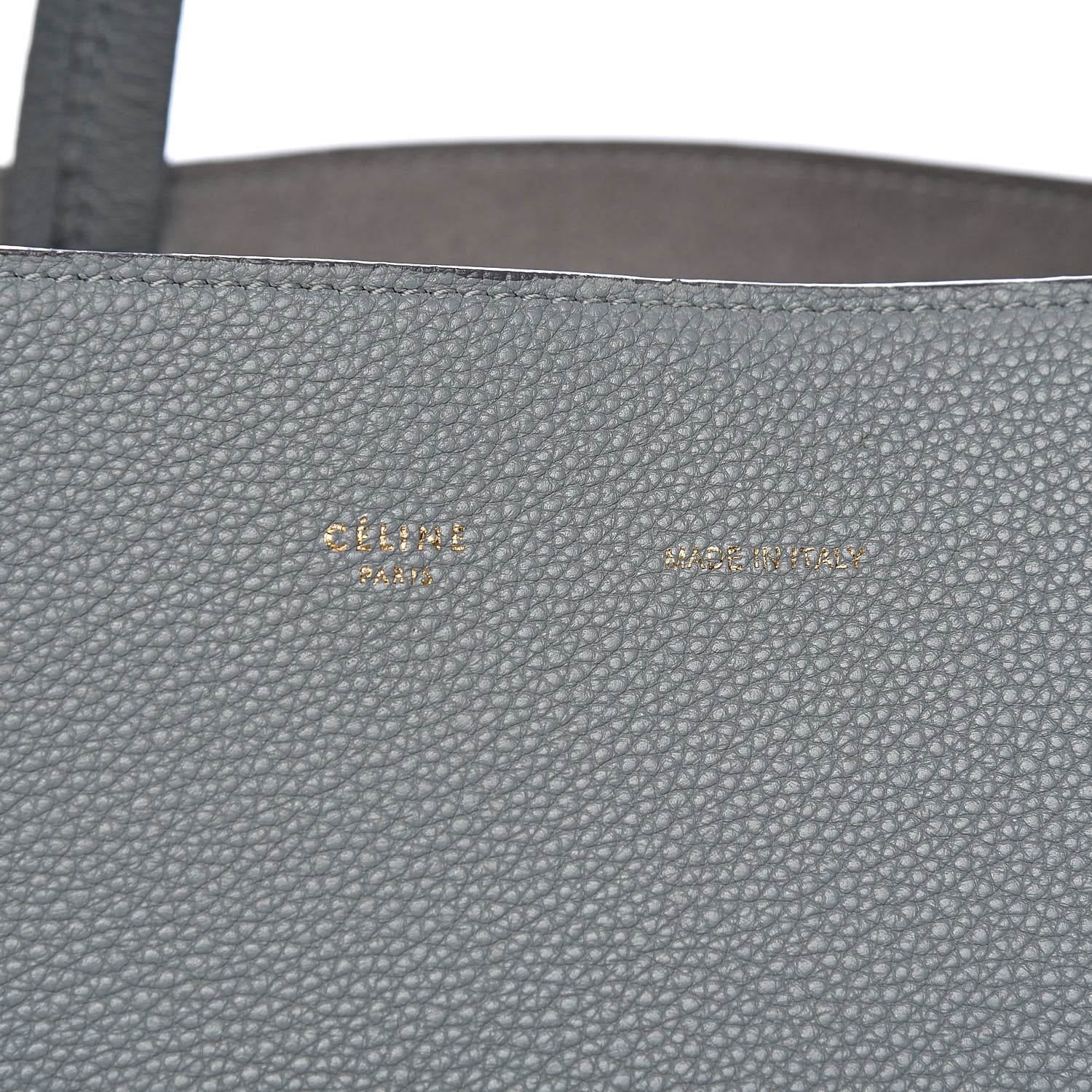 Celine Soft Grained Calfskin Small Belt Cabas Storm 11 of 11