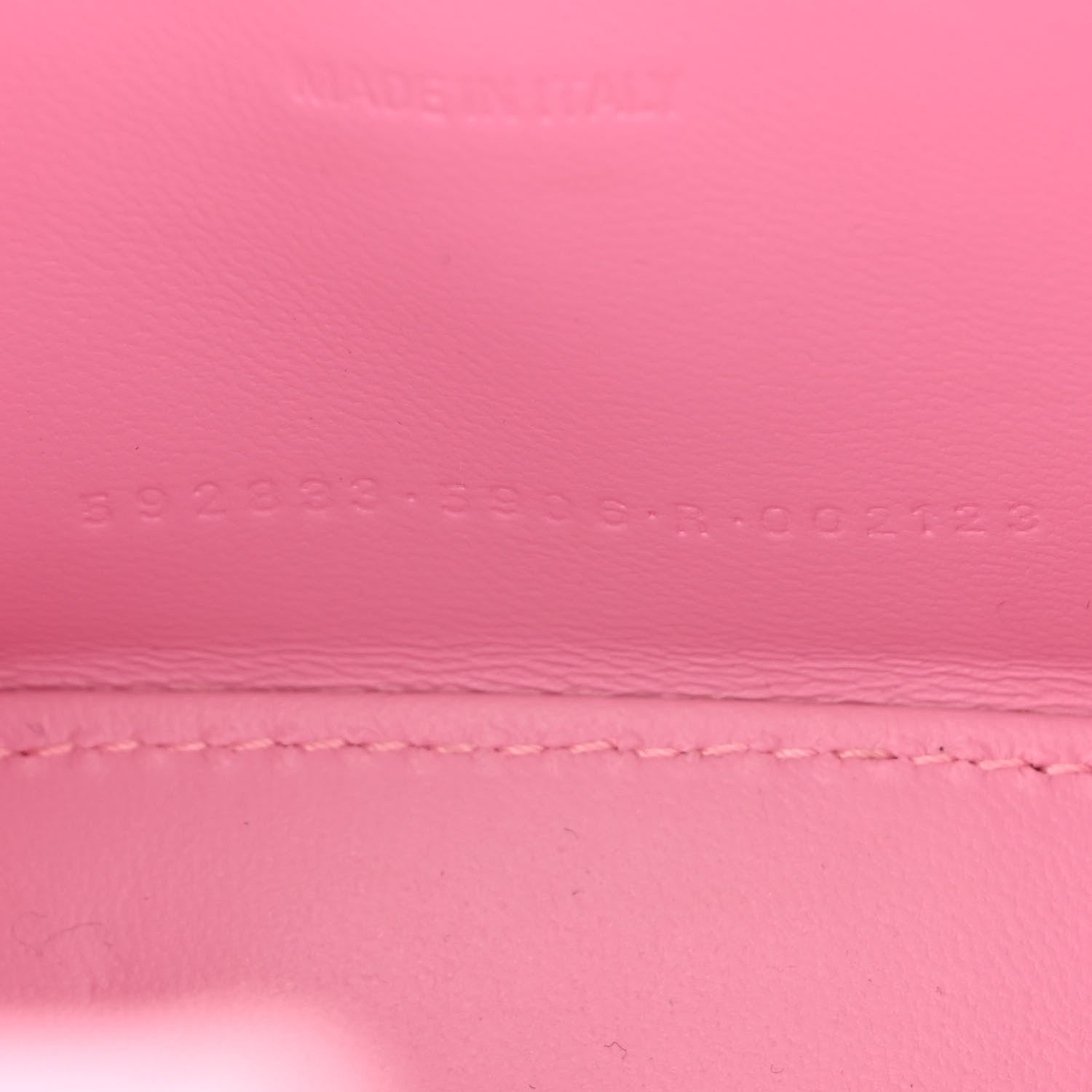Balenciaga Shiny Calfskin Crocodile Embossed Hourglass Top Handle Bag XS Candy Pink 8 of 14