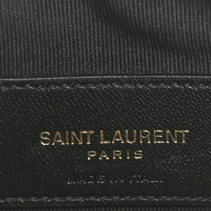 Saint Laurent Calfskin Matelasse Monogram Key Pouch Black 5 of 8