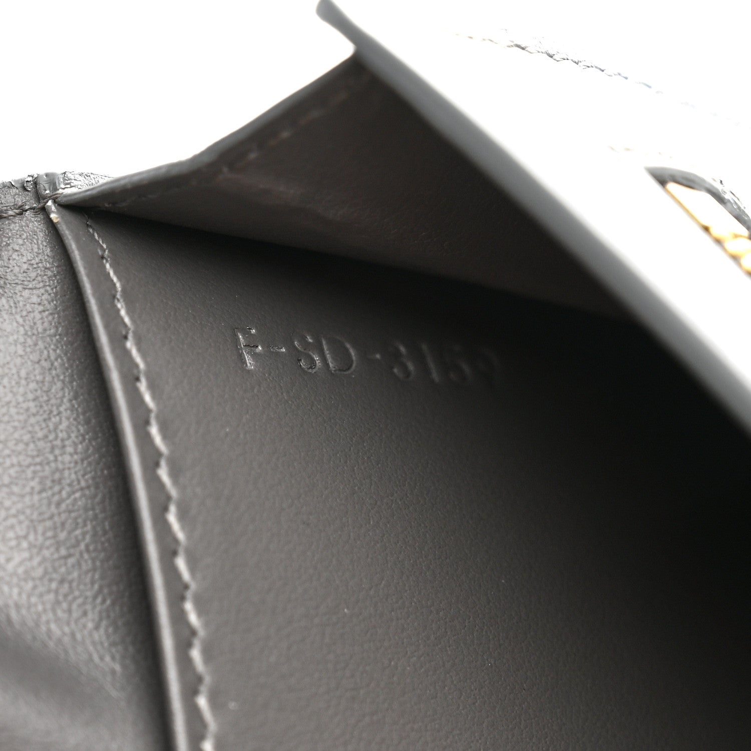 Celine Grained Calfskin Large Multifunction Strap Wallet Medium Grey 7 of 8
