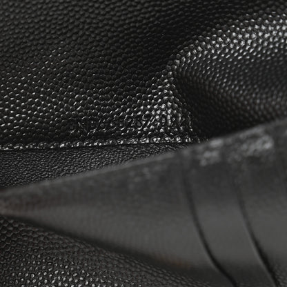 Saint Laurent Grain De Poudre Matelasse Chevron Monogram Zipped Two-Part Wallet Black 7 of 8