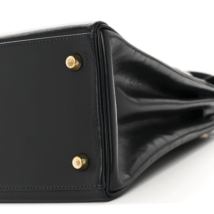 Hermes Box Kelly Retourne 28 Indigo 10 of 10