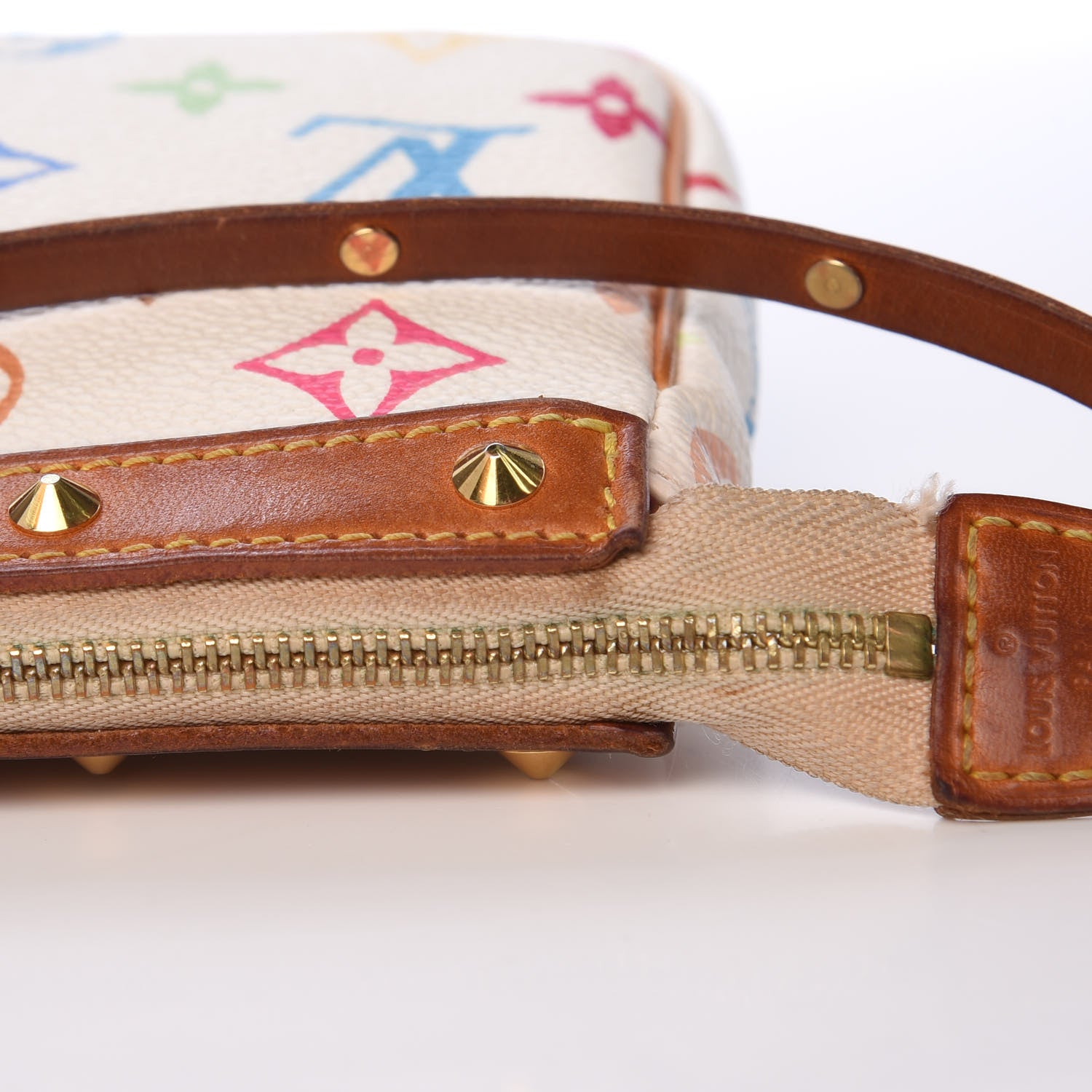 Louis Vuitton Monogram Multicolor Pochette Accessories White 13 of 14