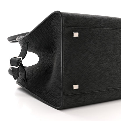 The Row Grained Calfskin Soft Margaux 10 Bag Black 8 of 9