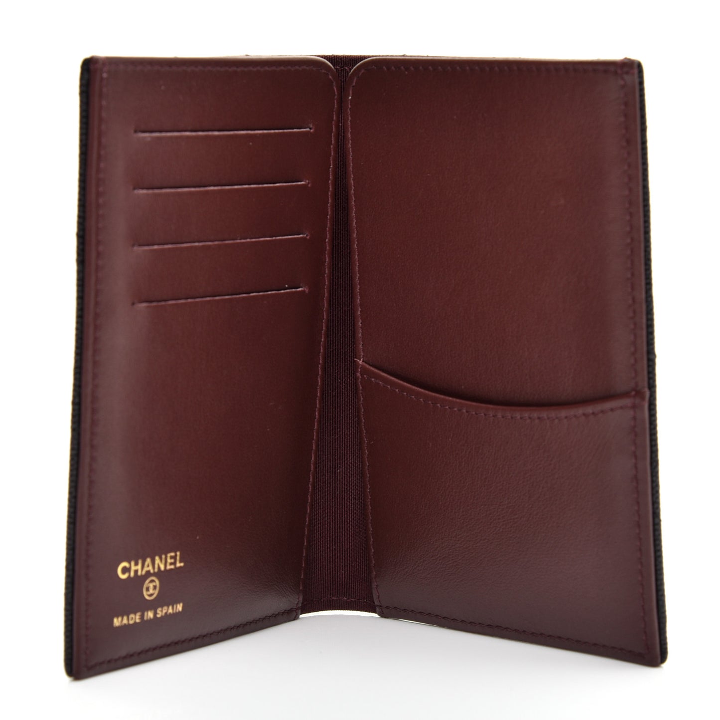 Caviar Quilted Passport Holder Black