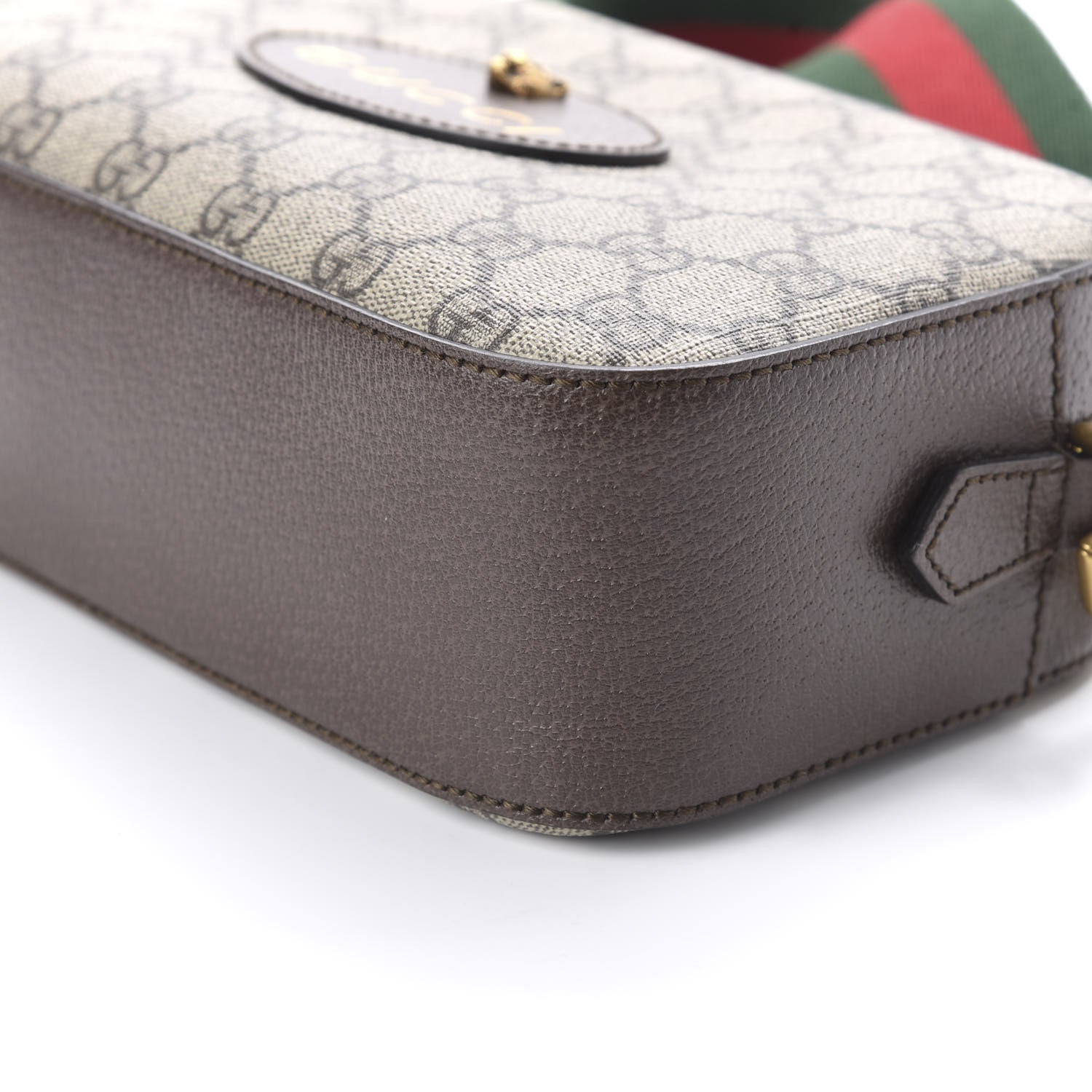 Gucci GG Supreme Monogram Web Neo Vintage Shoulder Bag Beige New Acero Crop 7 of 11
