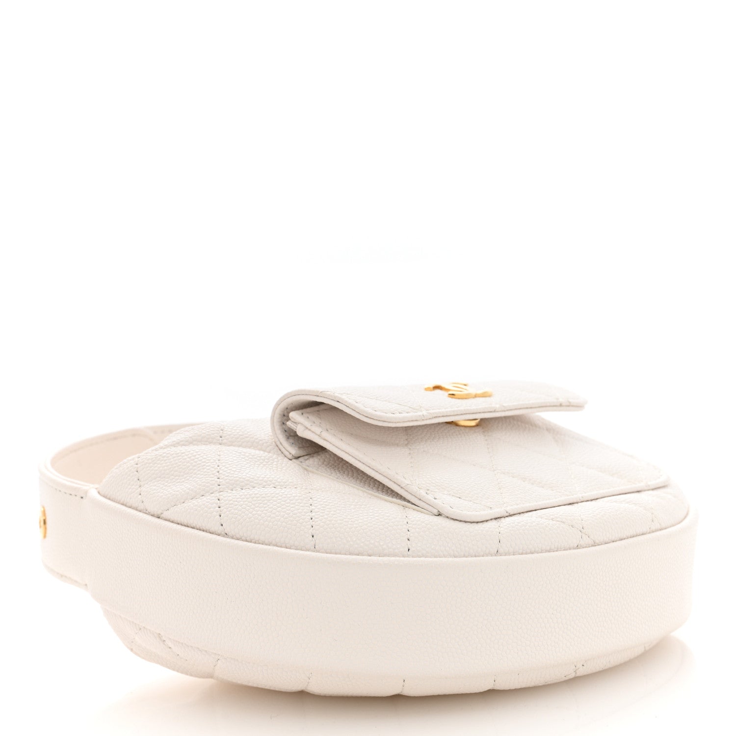 Chanel Caviar Quilted Polly Pocket Pouch Hobo White 4 of 10