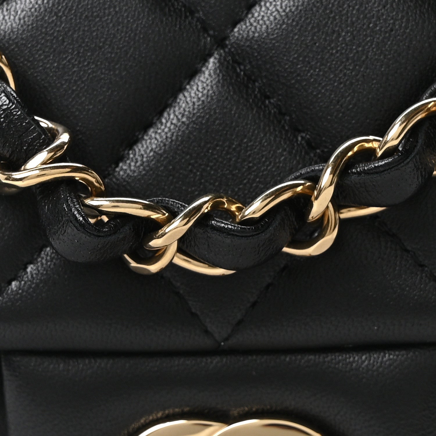 Chanel Lambskin Quilted Mini Rectangular Flap Black 8 of 11