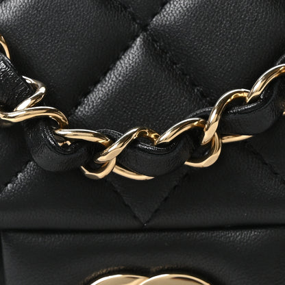 Chanel Lambskin Quilted Mini Rectangular Flap Black 8 of 11